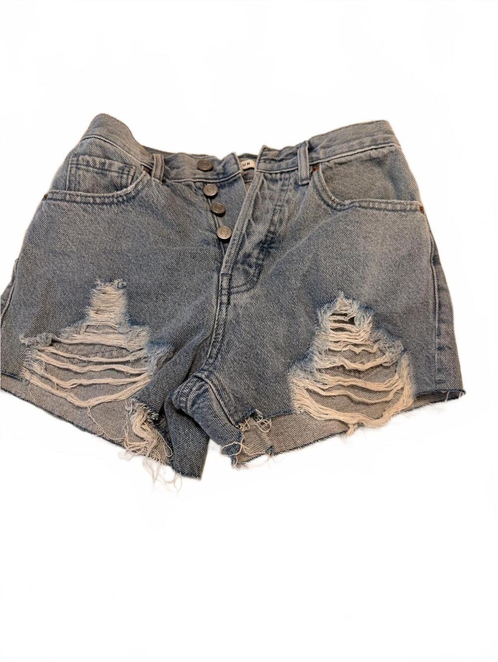 Pacsun Vintage High Rise Distressed Denim Shorts Size 23
